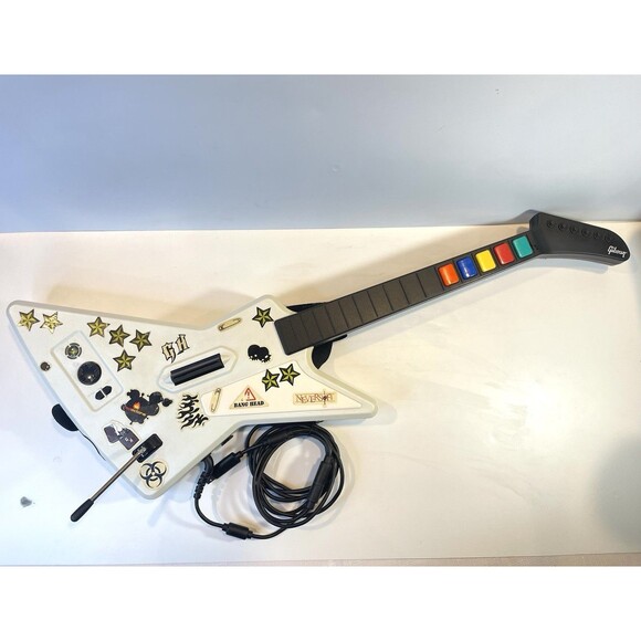 Xbox 360 Guitar Hero Gibson Xplorer RedOctane 95055 w/ USB Breakaway - TESTED - Picture 1 of 13